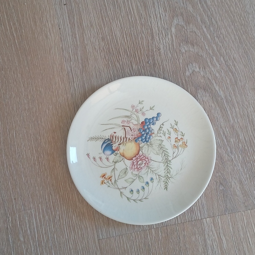 Mid Century Vintage Universal Ballerina Fruit & Floral Bread Plate